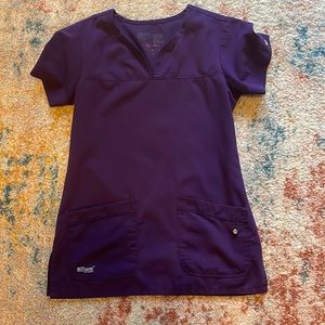 Purple greys anatomy scrub top. Size XS.